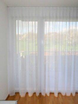 Voilage BARDI Blanc [0001] rideau fermé