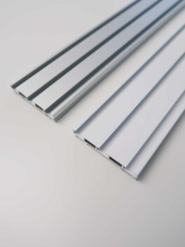 Rail parois japonaises EIGER 3 voies en blanc et gris