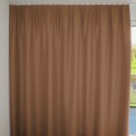 Rideau occultant ST. MORITZ Orange brun [342] Rideau fermé • rideaux123.ch
