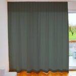 Rideau opaque MIAMI Gris turquoise [429] Rideau fermé • rideaux123.ch