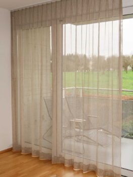 Voilage BIELLA Beige [0040] Rideau fermé lateral