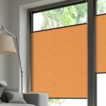 Plissé DUETTE® EOS® FIXÉ UNIX BB24 Orange [7668] Fenêtre • rideaux123.ch