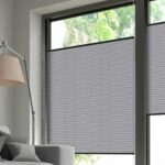 Plissé DUETTE® EOS® FIXÉ RELIFE BB24 Gris [6050] Fenêtre • rideaux123.ch