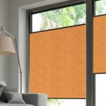 Plissé DUETTE® EOS® FIXÉ UNIX DARK BB24 Orange [7465] Fenêtre • rideaux123.ch