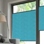 Plissé DUETTE® EOS® FIXÉ UNIX DARK BB24 Turquoise [7447] Fenêtre • rideaux123.ch