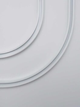 Rail de Rideaux MONT BLANC Radius en blanc