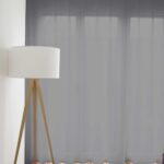Voilage VALENCIA Anthracite [921] Rideau fermé • rideaux123.ch