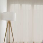 Voilage VALENCIA Beige [155] Rideau fermé • rideaux123.ch