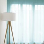 Voilage VALENCIA Turquoise [425] Rideau fermé • rideaux123.ch