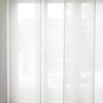Paroi japonaise VALENCIA Blanc écru [10] - Rideau fermé • rideaux123.ch