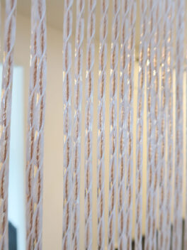 Rideau de porte MALMEDY transparente/brun