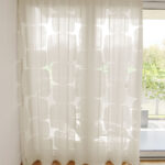 Voilage EKALE Fischbacher 1819 Beige-Blanc écru [307] - Rideau fermé • rideaux123.ch