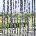 Rideau anti-insectes ANTWERPEN - Rideau de porte, brins enroulés transparente/gris • rideaux123.ch