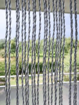 Rideau anti-insectes ANTWERPEN - Rideau de porte, brins enroulés transparente/gris