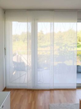 Parois japonaises MATINELLA Blanc [0010] - rideau fermé